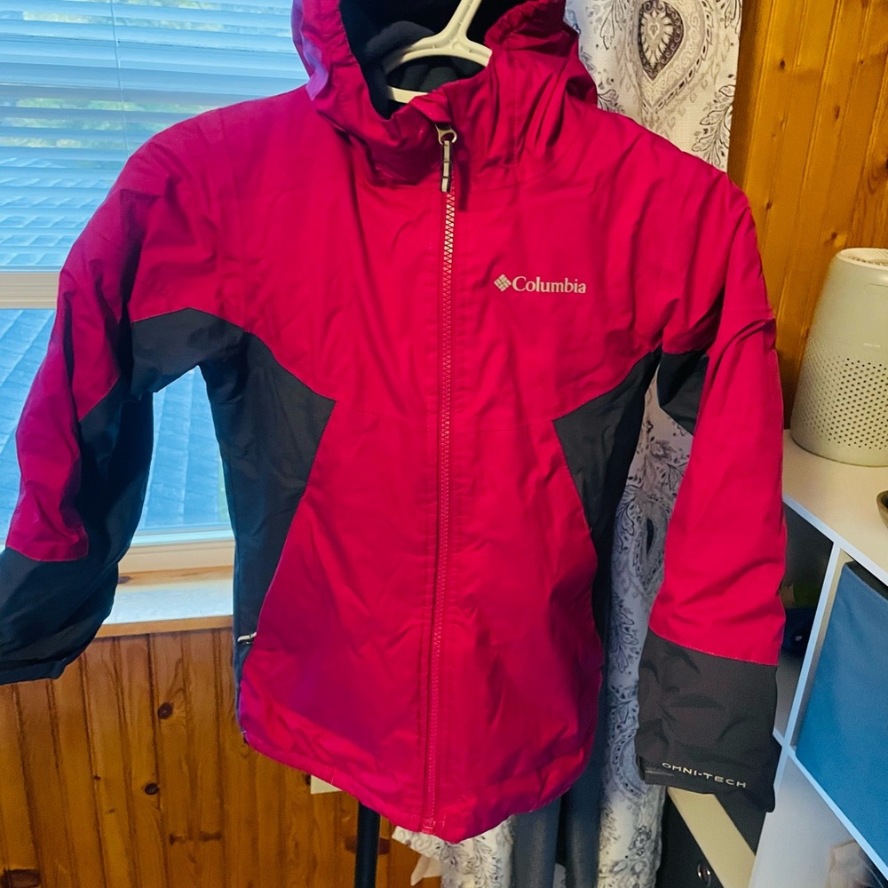 Columbia Kids' Fuchsia and navy blue winter coat